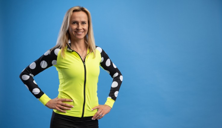 Woman entering gym